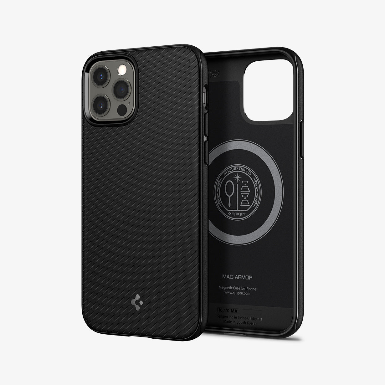 Spigen iPhone 12 Case Mag Armor MagFit Matte Black