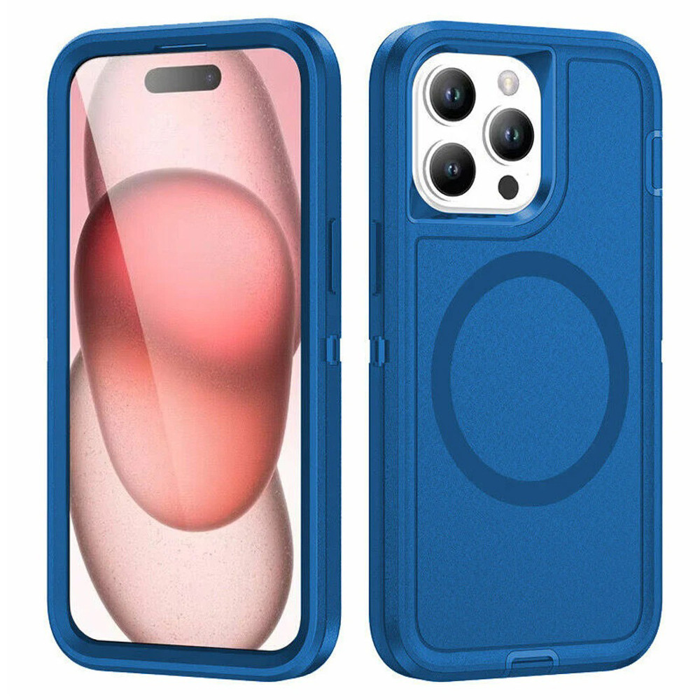 iPhone 16e Defender Tough Shockproof Series With Magsafe Case Blue Pink Red