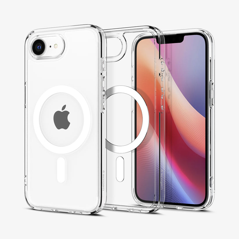 Spigen iPhone 16e Case Ultra Hybrid MagFit Clear White Case