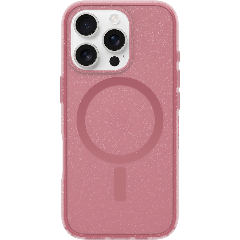 Otterbox iPhone 16 Pro Max Symmetry Series With Magsafe Clear Case Foxberry Pink Glitter