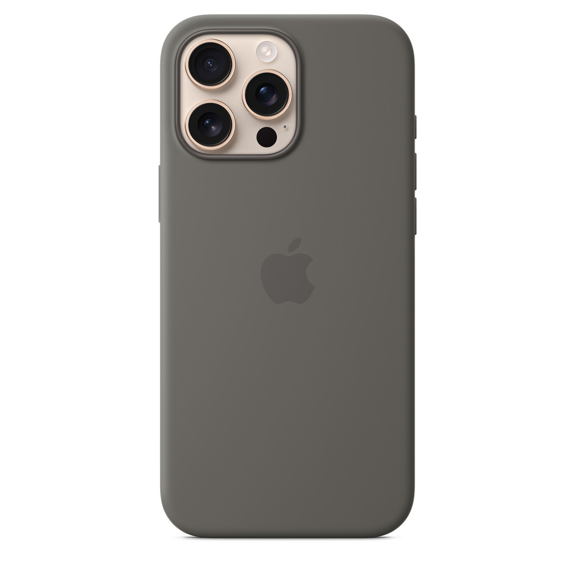 iPhone 16 Pro Max Silicone Case With MagSafe Stone Gray
