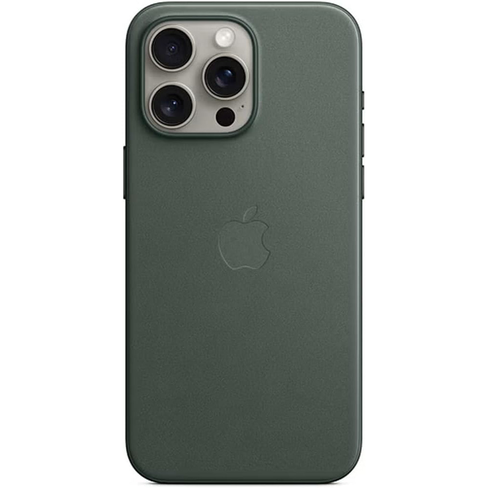 iPhone 16 Pro Max FineWoven Leather Case with MagSafe Evergreen