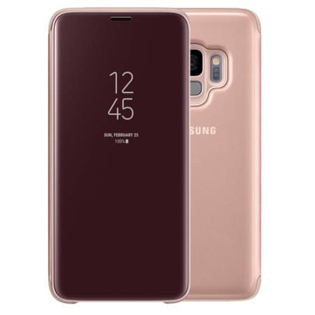 Official Samsung Galaxy S9 Clear View Stand Cover Case - Gold