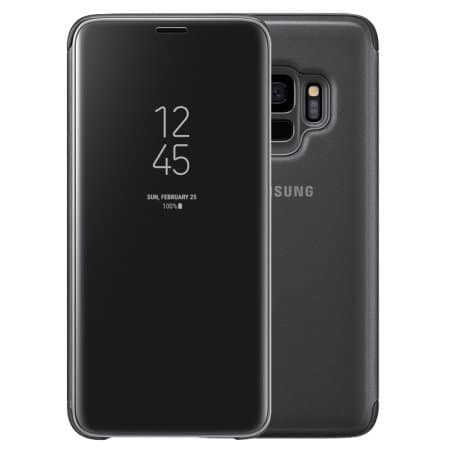 Official Samsung Galaxy S9 Clear View Stand Cover Case - Black