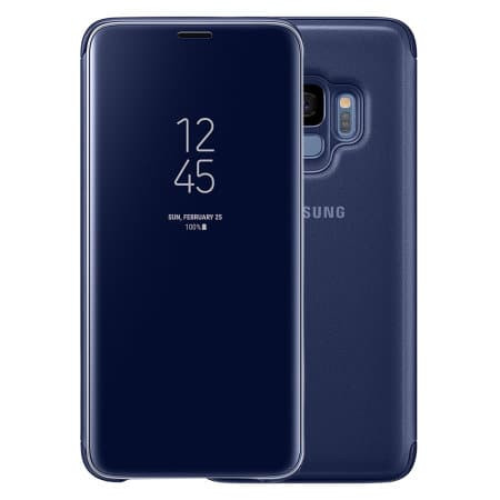 Official Samsung Galaxy S9 Clear View Stand Cover Case - Blue