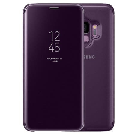 Official Samsung Galaxy S9 Clear View Stand Cover Case - Purple