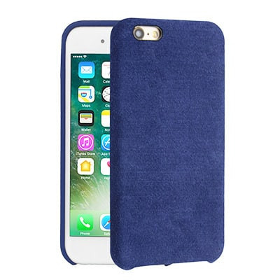 Alcantara Cover for iPhone 8 / 7 / 6 Plus - Dark Blue