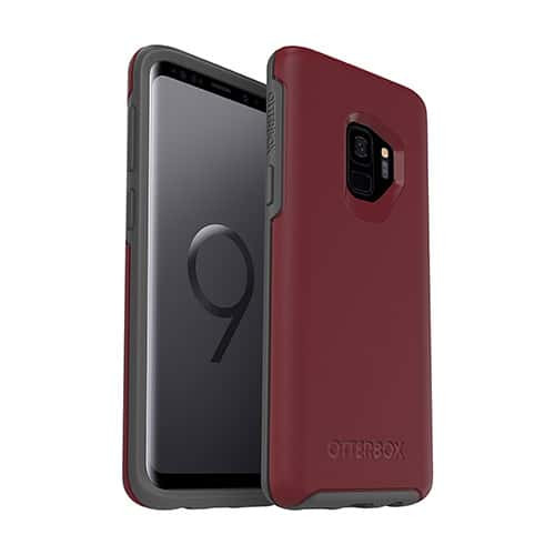 Otterbox Symmetry Series Case for Galaxy S9+ Plus Fine Port Red