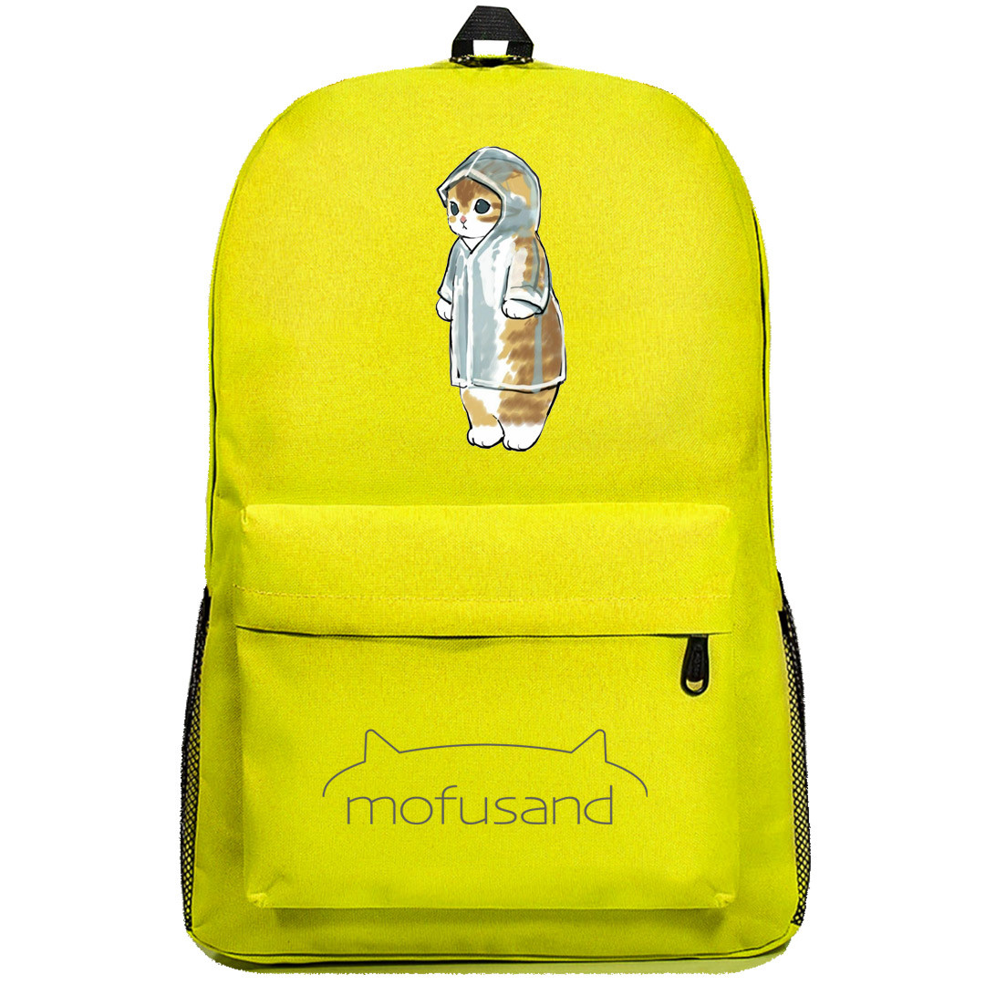 Mofusand Backpack SuperPack - Mofusand Wearing Raincoat