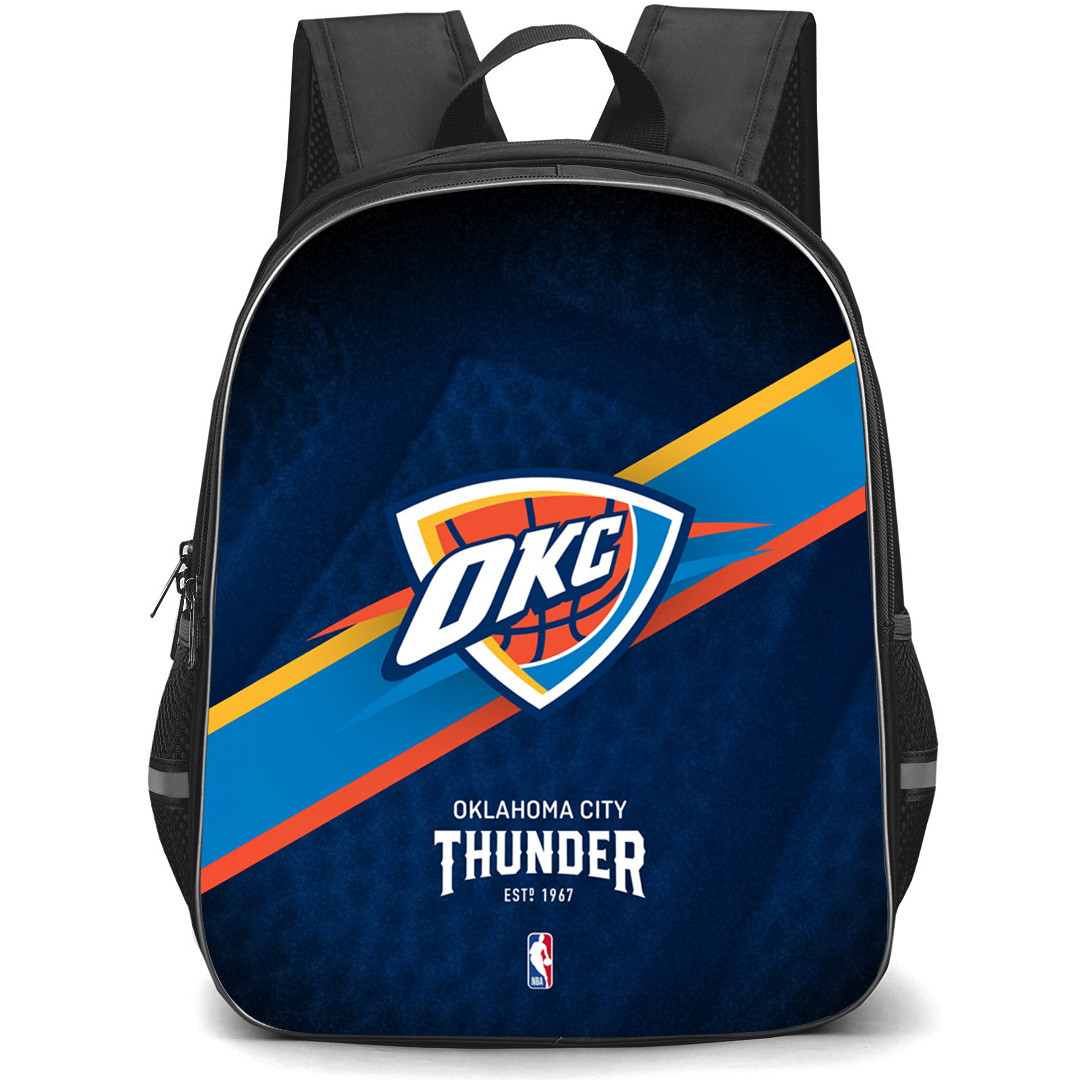 NBA Oklahoma City Thunder Backpack StudentPack - Team Logo Stripe Background