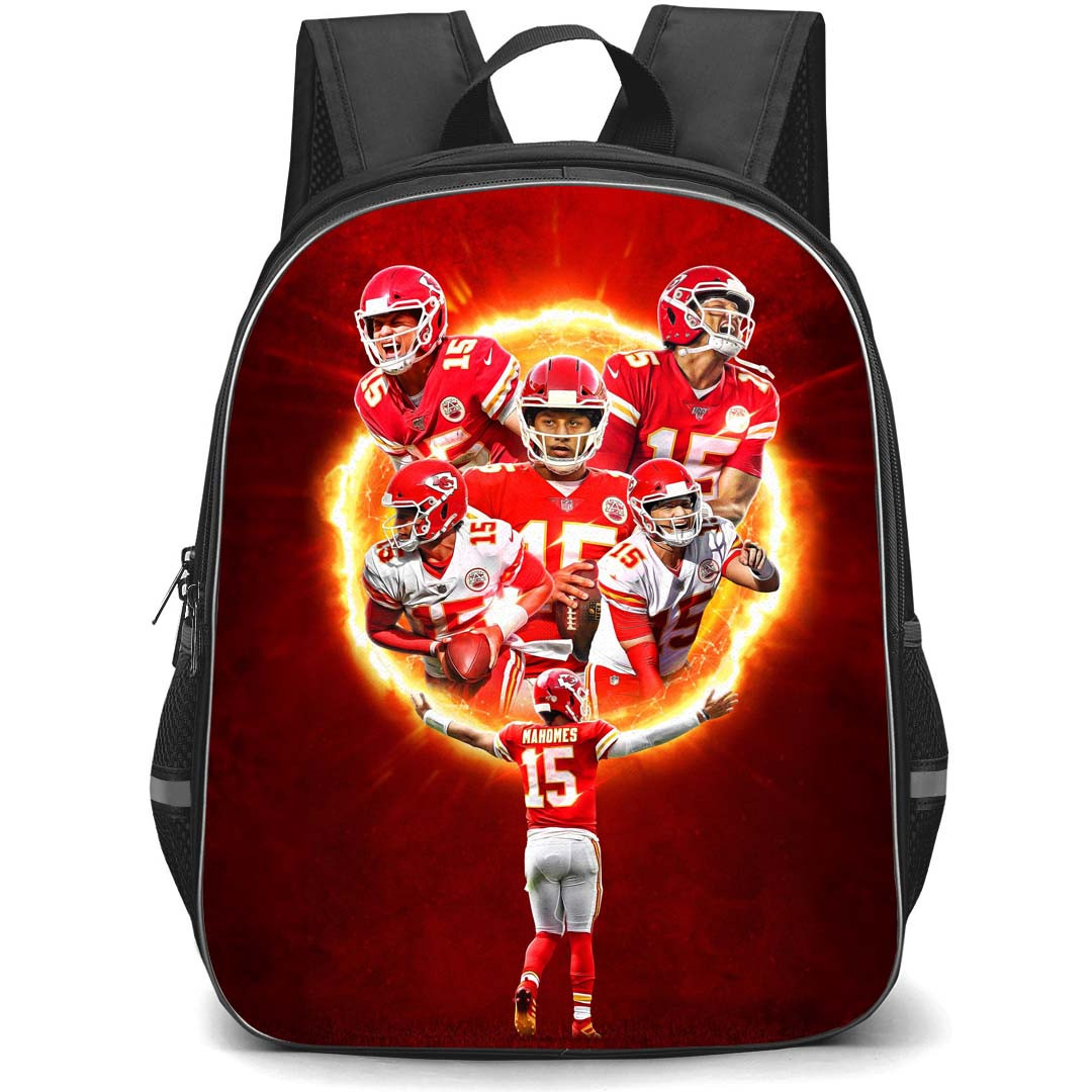 NFL Patrick Mahomes Backpack StudentPack - Patrick Mahomes Kansas City Chiefs Inside Fire Poster
