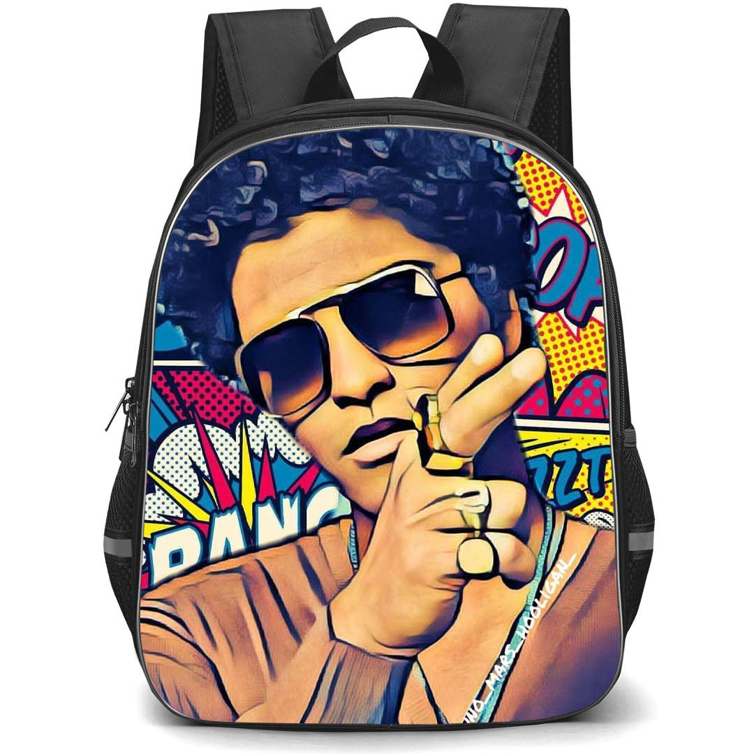 Bruno Mars Backpack StudentPack - Bruno Mars Cartoon Comic Poster