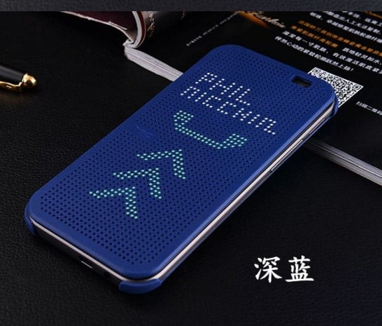 HTC E9 Plus E9+ Dot View Case Blue