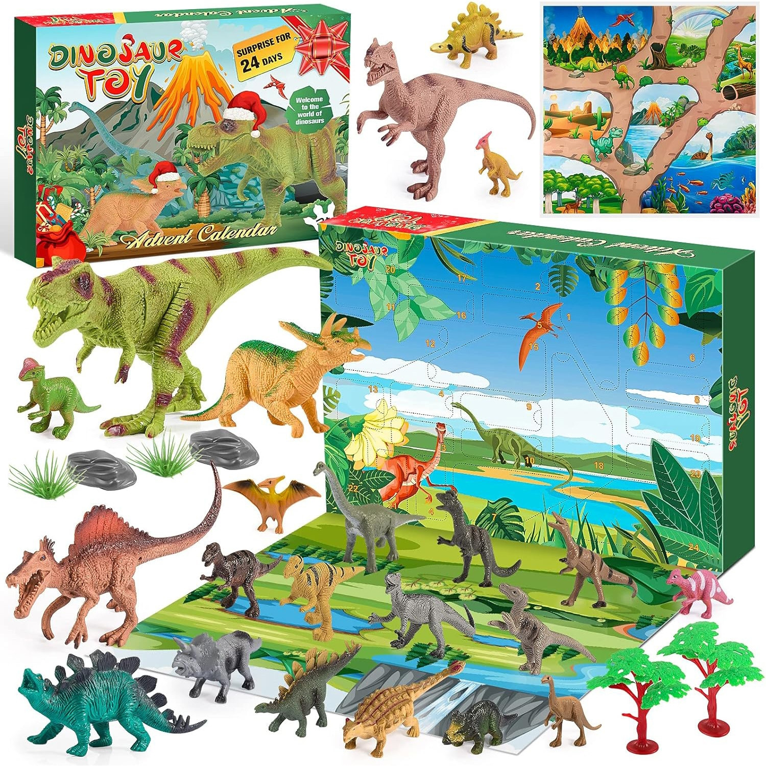 Dinosaur Advent Calendar 2023 Deluxe Set Christmas Countdown