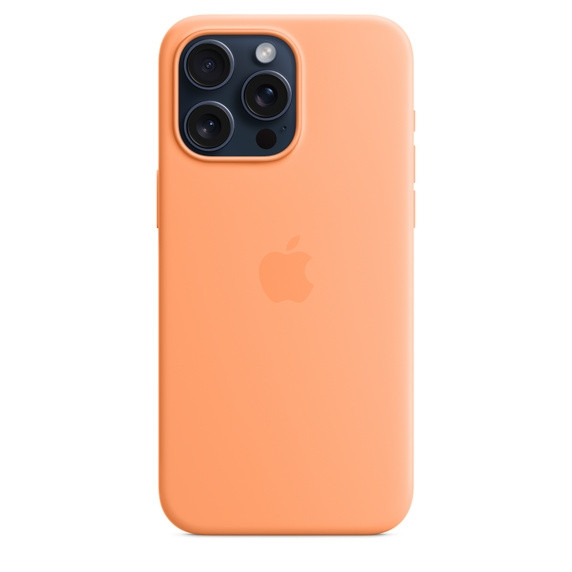 iPhone 15 Pro Max Silicone Case With MagSafe Orange Sorbet