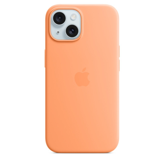 iPhone 15 Silicone Case With MagSafe Orange Sorbet