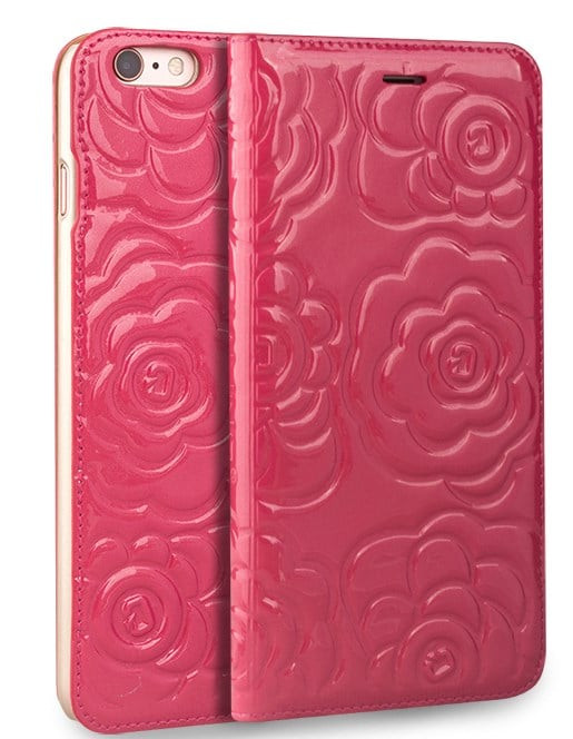 iPhone 6 6s Real Premium Leather Floral Rose Patten Case