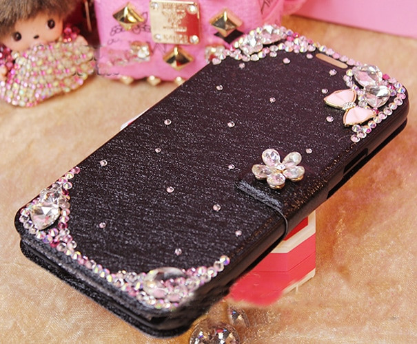 Luxury Flashy Rhinestone Flip Wallet Case for iPhone 7 Plus