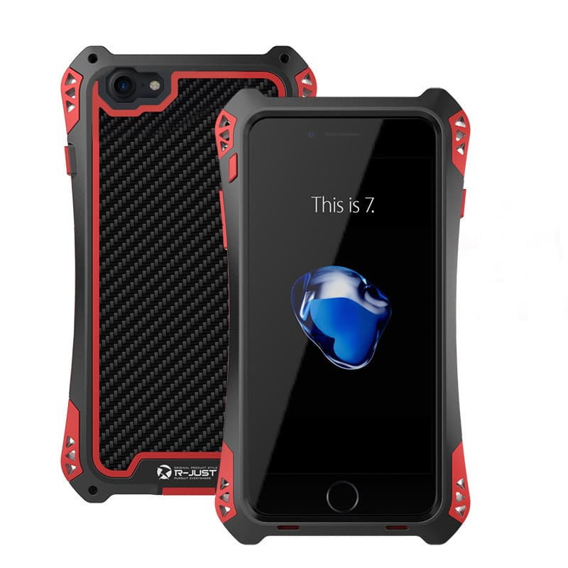 R-Just Amira Metal Carbon Fiber Case for iPhone 7 Plus