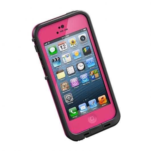 Waterproof Shockproof iPhone 5 Waterproof Protective Case - Magenta Pink