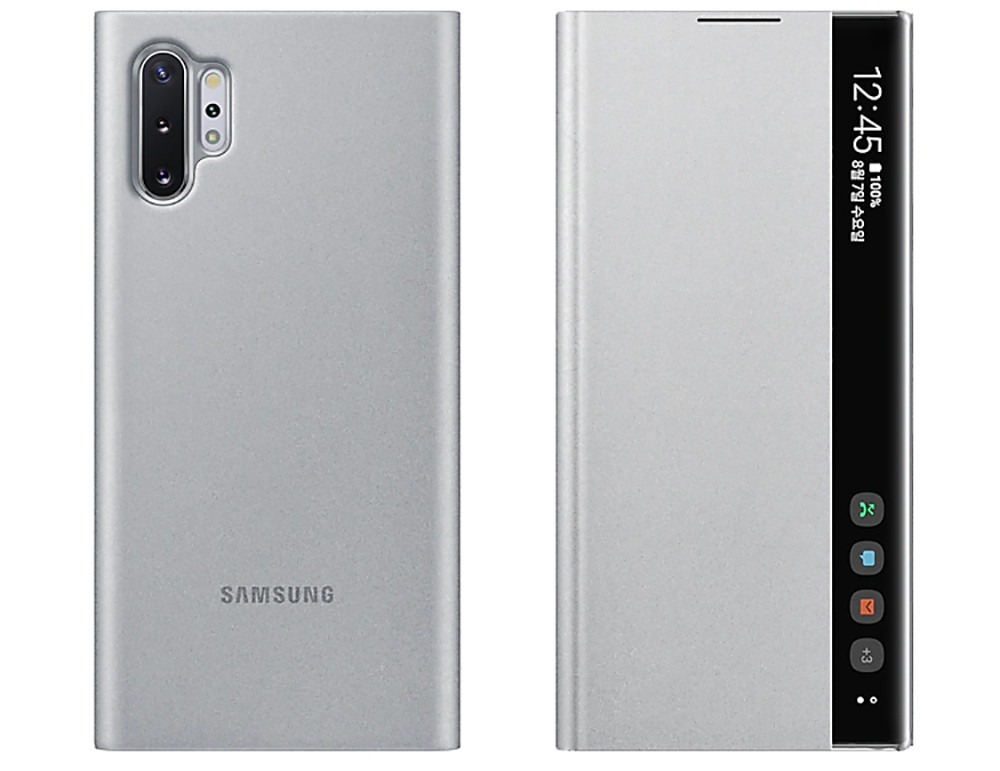 Official Samsung Galaxy Note 10 Clear View Case - Silver