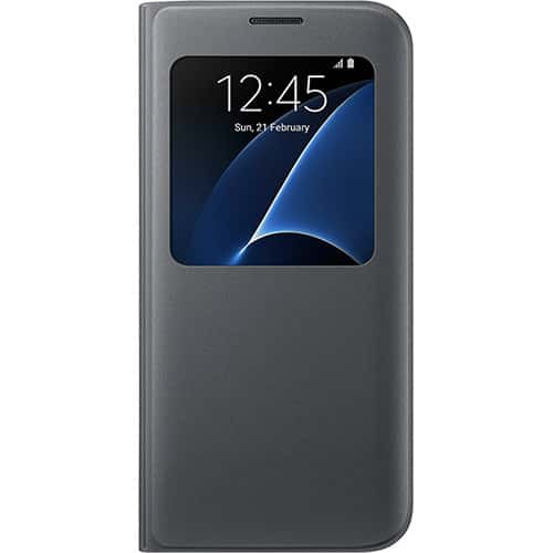 Samsung S-View Flip Cover for Galaxy S7 Edge - Black