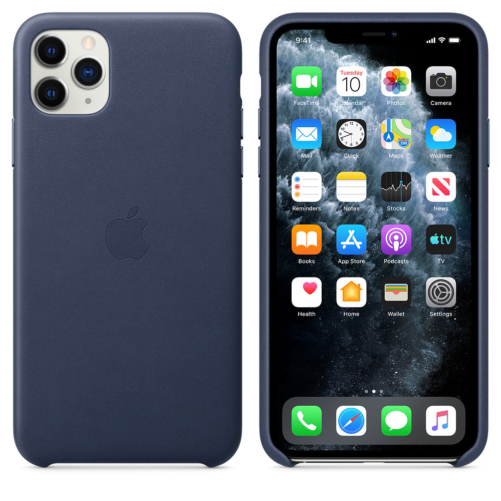 Apple iPhone 11 Pro Max Leather Case Midnight Blue