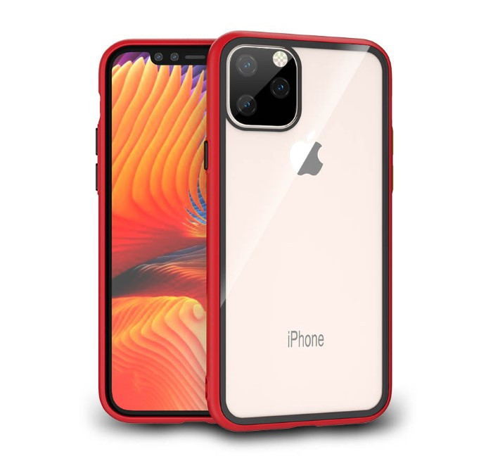 iPhone 11 Pro Max Unicorn Beetle Style Slim Clear Case Red