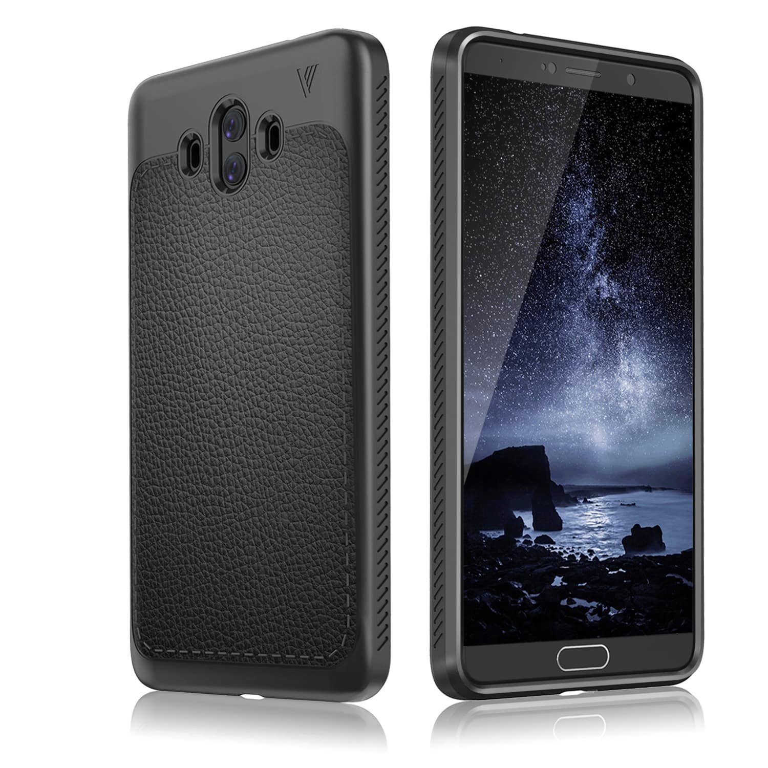 Mate 10 Pro Metal Leather Hybrid Case
