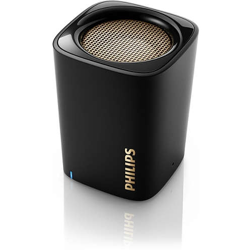 Philips BT100 Wireless Mini Compact Portable Bluetooth Speaker and Mic