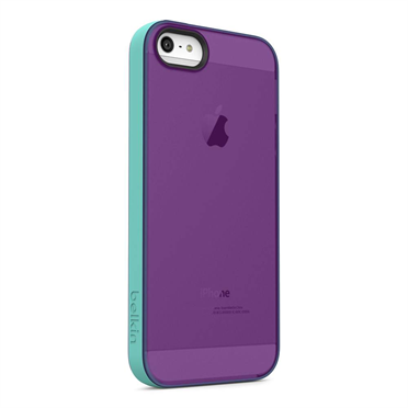 Belkin Grip Candy Sheer for iPhone 5 5s Fountain Blue Purple Lightning