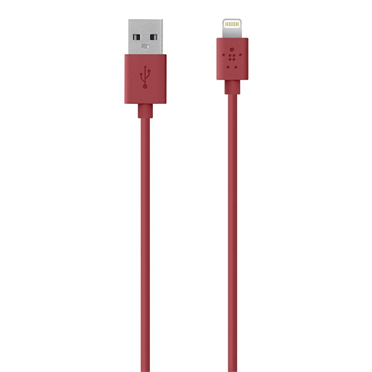 Belkin MIXIT Lightning to USB ChargeSync Cable 4 feet Red