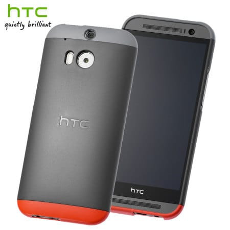 HTC One M8 Original Double Dip Case Grey Black Red