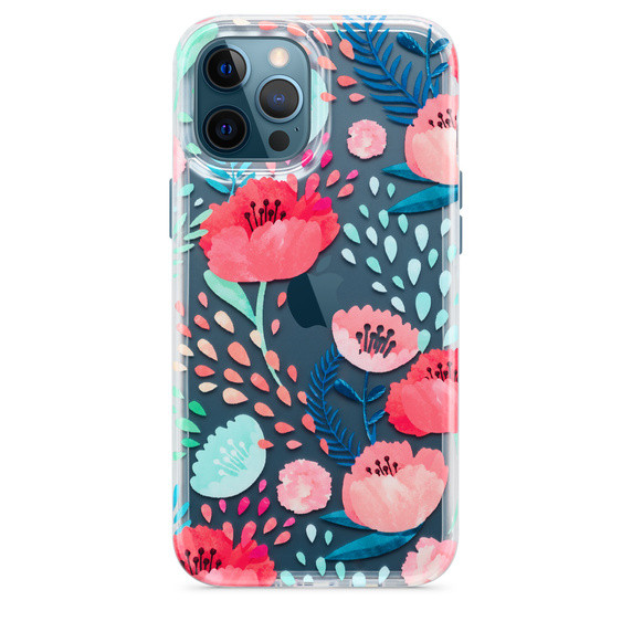 Tech21 Evo Art Botanical Garden Case for iPhone 12 Pro Max - Red