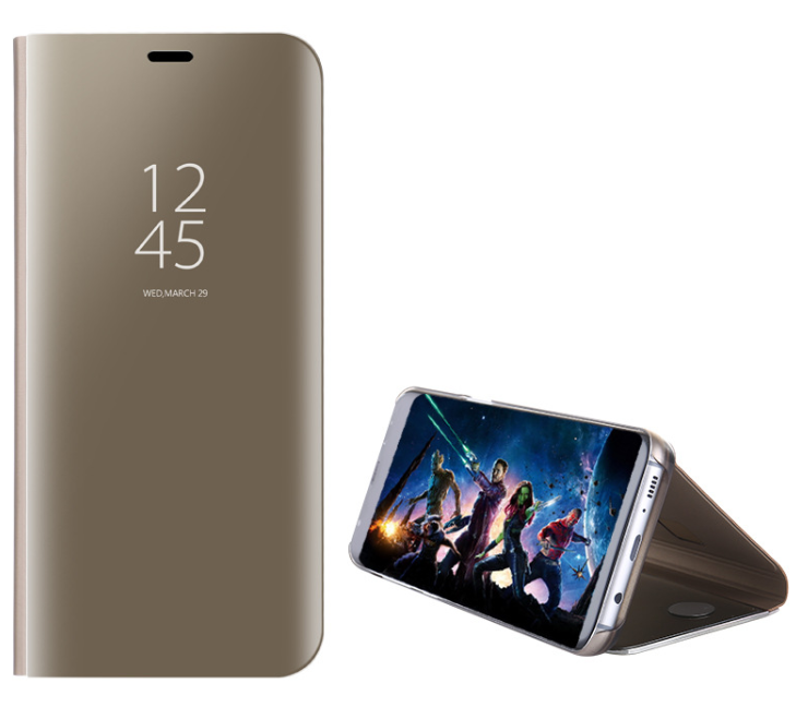 Galaxy S20 Ultra Clear View Mirror Case - Gold