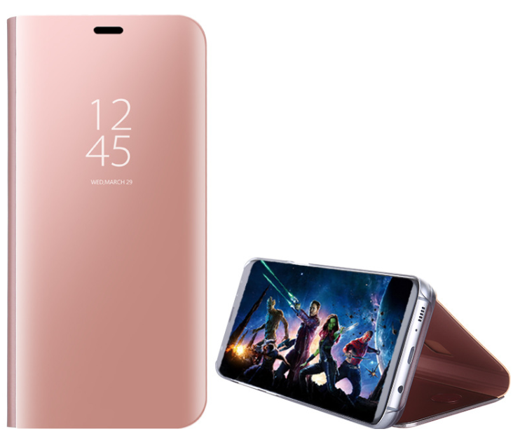 Galaxy S20 Ultra Clear View Mirror Case - Rose Gold