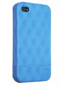 Hard Candy Soft Touch Blue Bubble Slider Case for iPhone 4