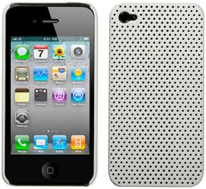 iPhone 4 Perforated White Soft Touch Snap Case Generic InCase Griffin Flexgrip