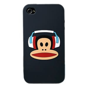Paul Frank Headphone Julius Black Silicone Case for iPhone 4 