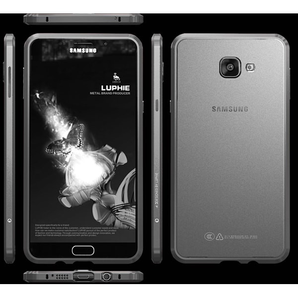 Luphie Protective Stealth Bumper Metal Case for Galaxy A9