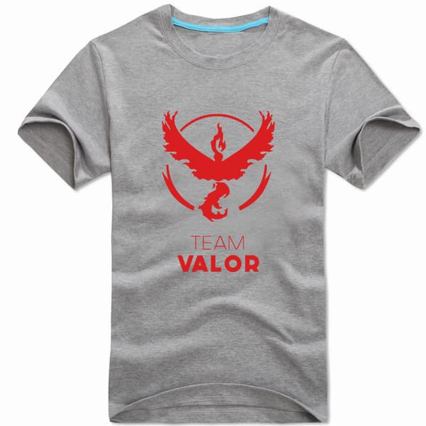 Pokemon Go Red Team Valor Grey T-Shirt