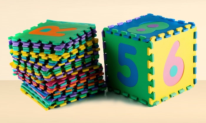 Complete Foam Alphabet-and-Number Puzzle Floor Mat for Kids