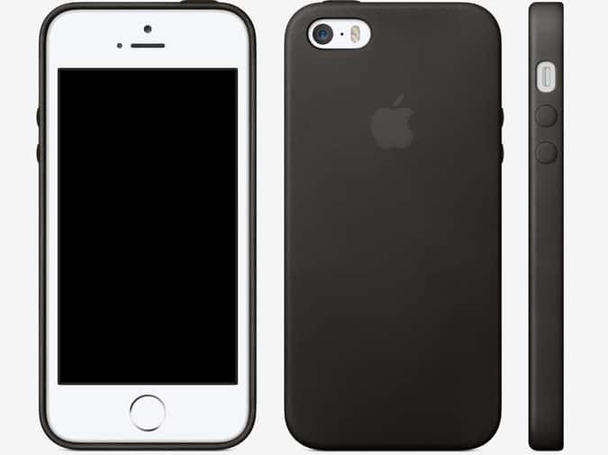 Leather Case for Apple iPhone 5s Case Black