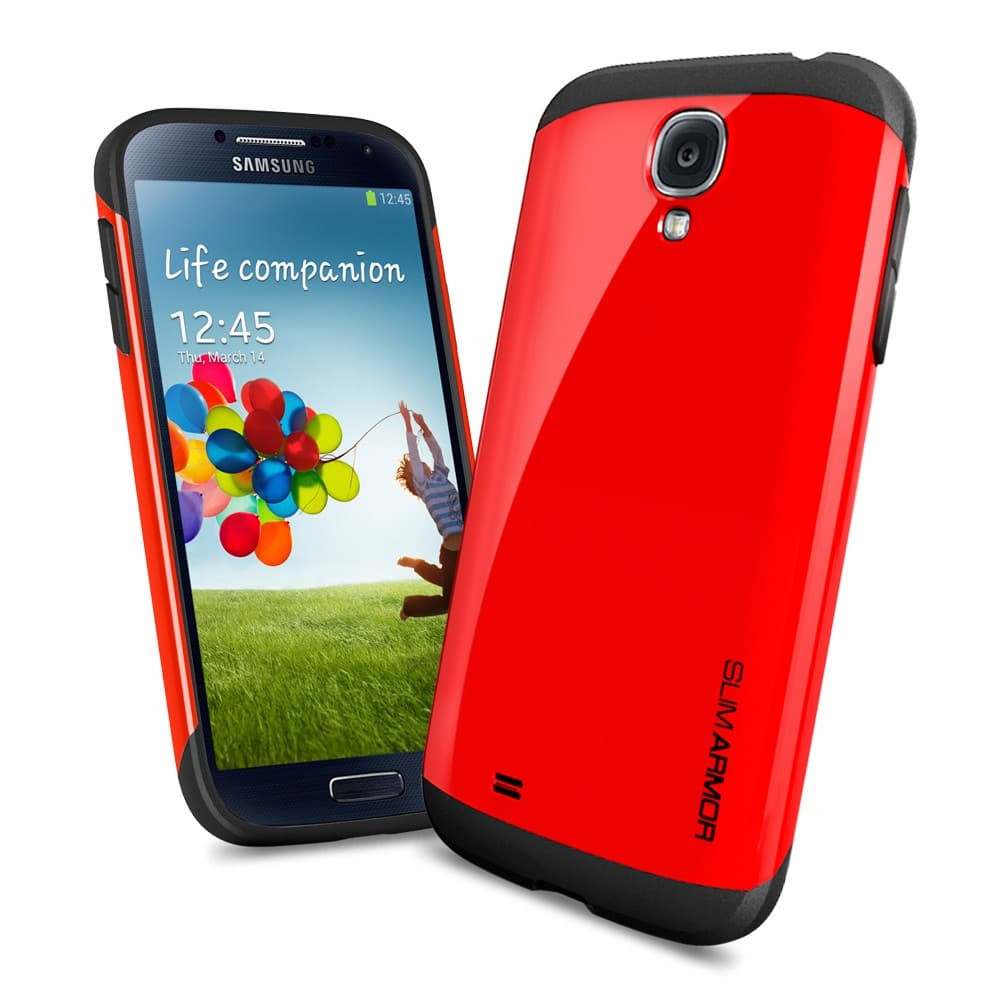 SGP Spigen Crimson Red Slim Armor for Galaxy S4