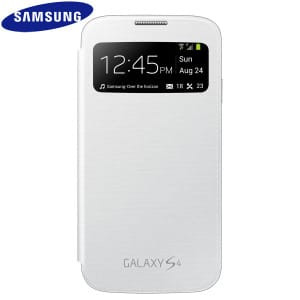 Samsung Galaxy S4 Mini S View Flip White Case Cover