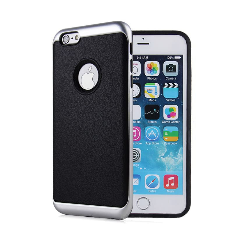 Motomo Envoy Series Leather Case for iPhone 6 6s Silver