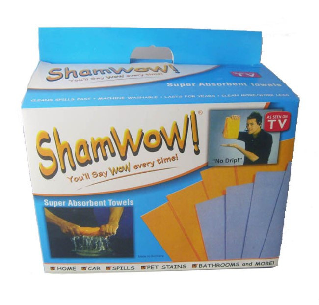 ShamWow The Original Super Absorbent Multi-Purpose Cleaning Shammy Towel Cloth