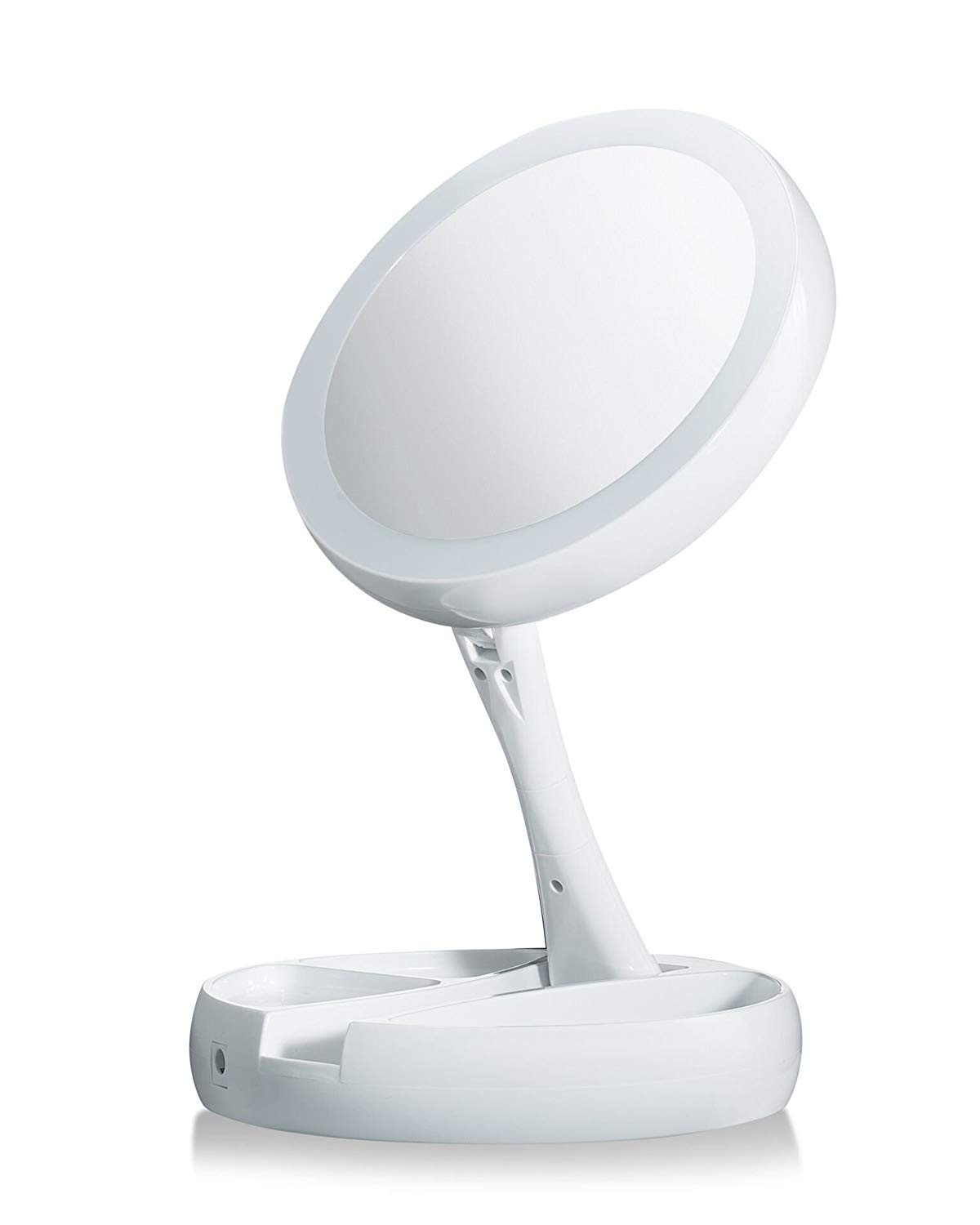 Emson My Foldaway Mirror Lighted Double Sided Vanity Mirror