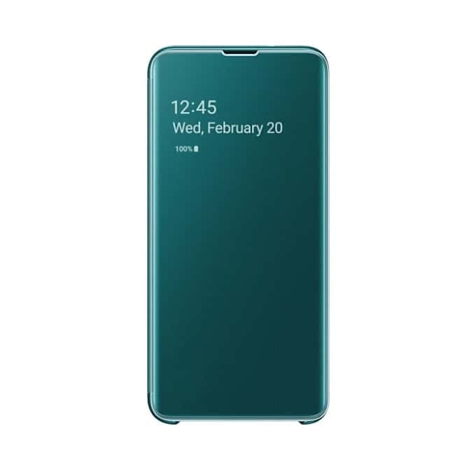 Official Samsung Galaxy S10e Clear View Cover Case - Green