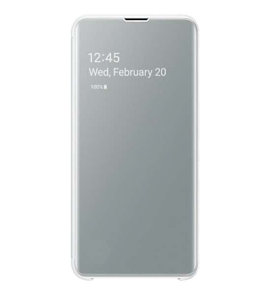 Official Samsung Galaxy S10 Clear View Cover Case - White